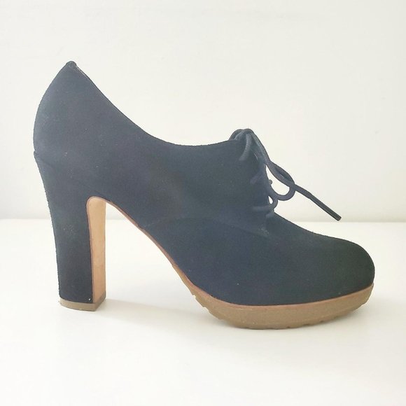 Shoes - Real Suede Lace Up Heels